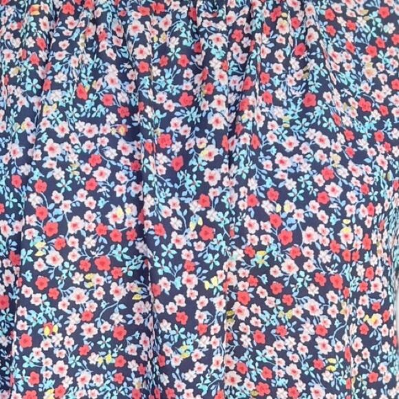 Sienna Sky Sleeveless Floral Colorful Tie Front Flowy Key Hole Blouse Top. Large - Picture 2 of 8